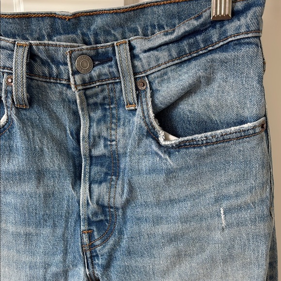 Levi’s 501 Distressed Skinny Jeans with Button Fly, size 26 - Picture 6 of 15